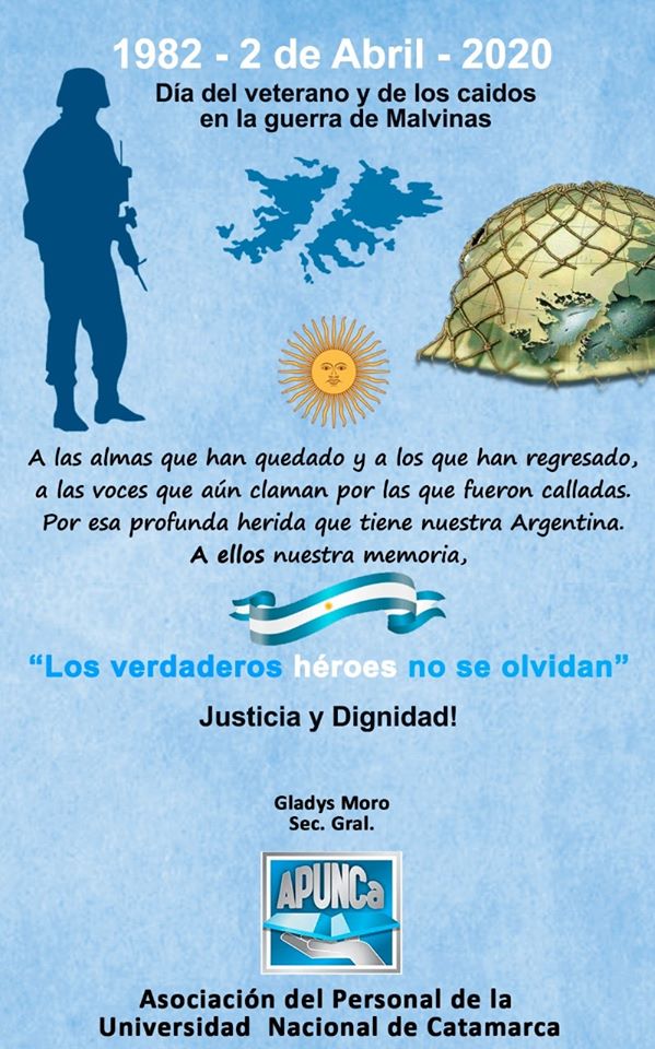02 DE ABRIL, DÍA DEL VETERANO Y DE LOS CAÍDOS EN LA GUERRA DE MALVINAS