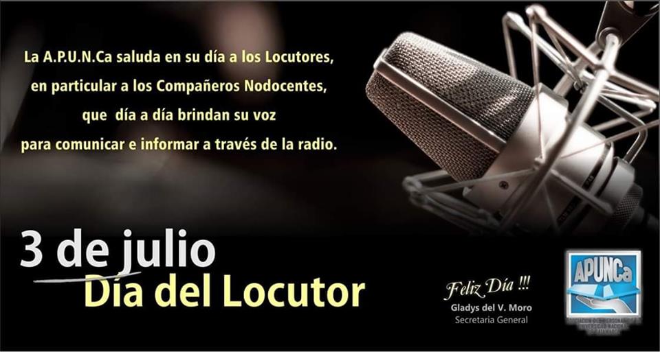 FELIZ DIA DEL LOCUTOR, A TODOS LOS COMPAÑEROS Y AMIGOS !!!!!