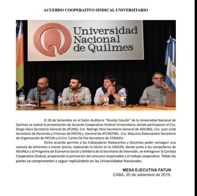 Acuerdo Cooperativo Sindical Universitario