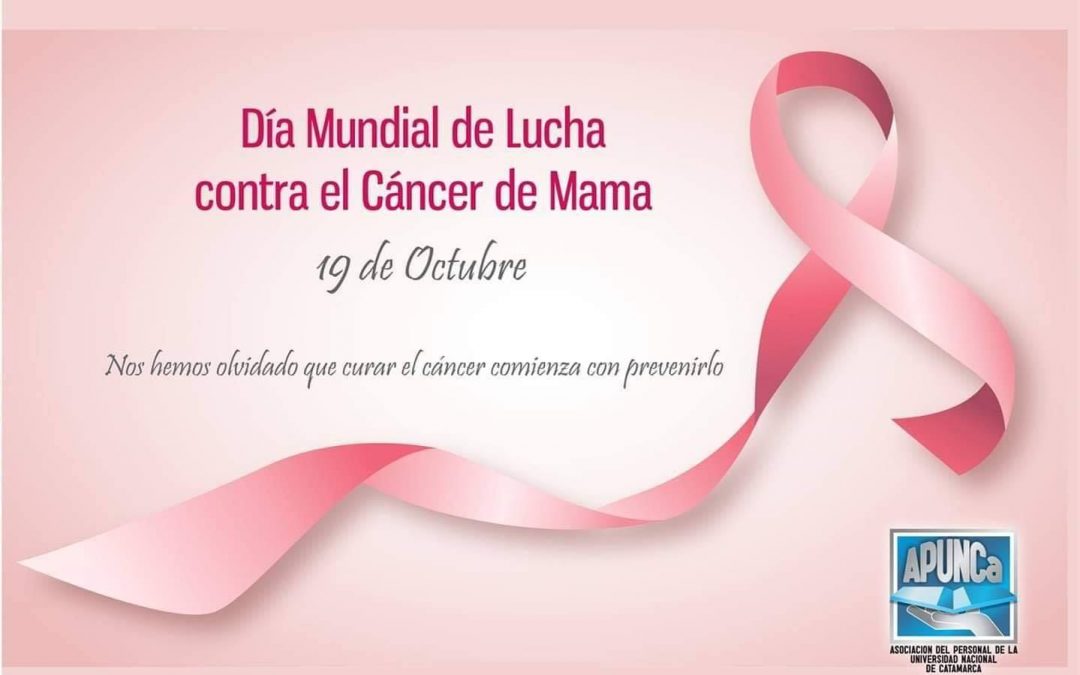 19 de Octubre DIA MUNDIAL DE LA LUCHA CONTRA EL CÁNCER DE MAMAS.