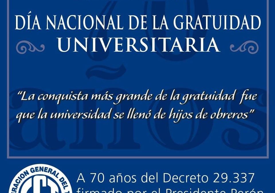 DIA NACIONAL DE LA GRATUIDAD UNIVERSITARIA