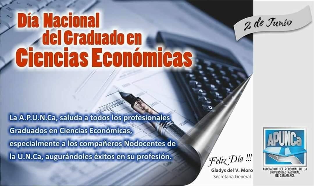 FELÍZ DÍA PARA TODOS LOS GRADUADOS EN CIENCIAS ECONÓMICAS