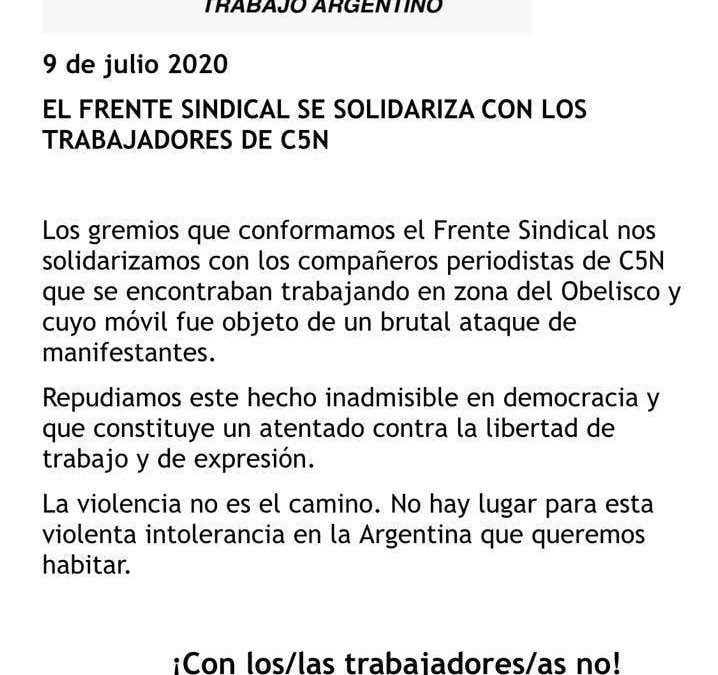 Solidaridad con los Compañeros Trabajadores de Prensa.