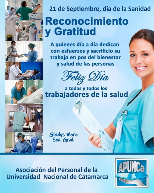 FELIZ DÍA A LAS Y LOS TRABAJADORES DE LA SALUD.