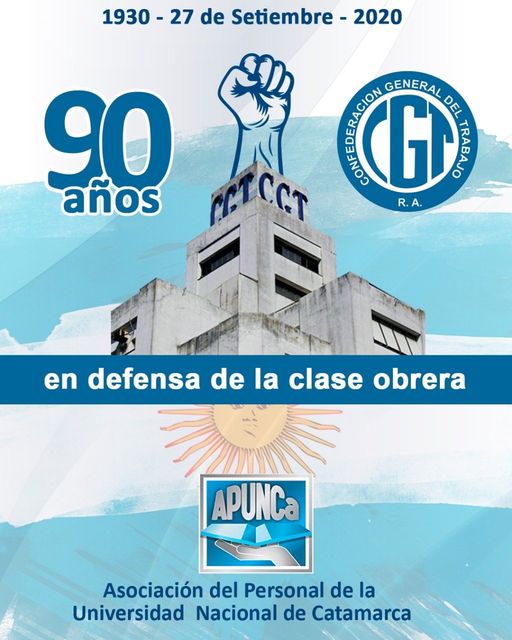 1930 – 2020                                  A 90 años de la fundación de la CGT R.A.