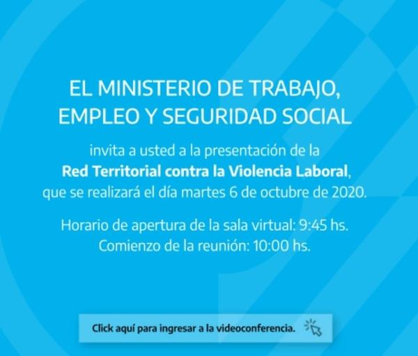 VIOLENCIA Y ACOSO LABORAL                     APUNCa, a través de su Sec. General Cpra Gladys Moro, participó de la presentación de la Red Territorial contra la Violencia Laboral, por parte del Ministerio de Trabajo, Empleo y Seguridad Social de la Nación.