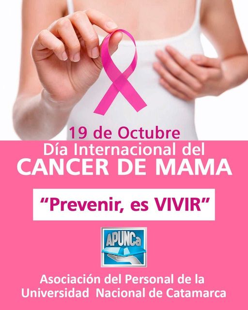 19 DE OCTUBRE                    DIA INTERNACIONAL DEL CÁNCER DE MAMA