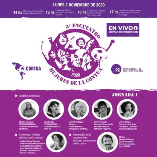 3er ENCUENTRO DE MUJERES DE LA CONTUA Estás invitada a participar el lunes 2 de noviembre a las 17:00 hs.