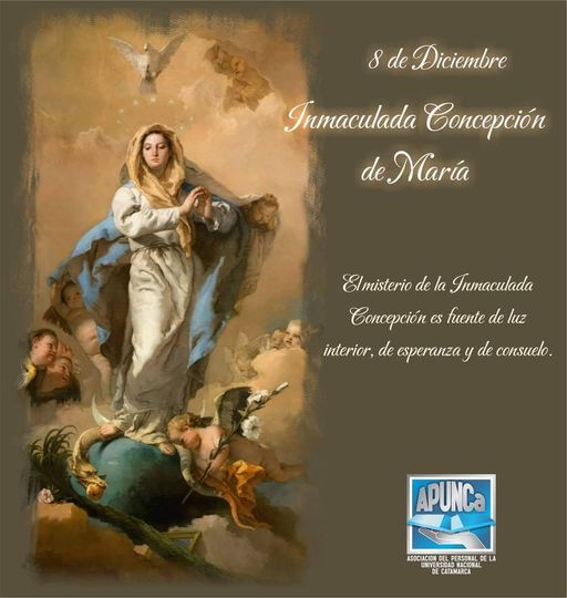 Inmaculada Concepción de María. Protégenos junto a nuestras familias, Madre mía.