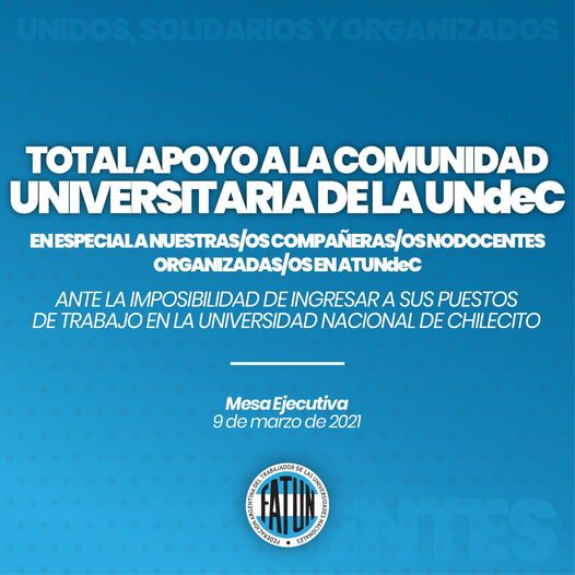 Total apoyo a la comunidad Universitaria de la UNdeC